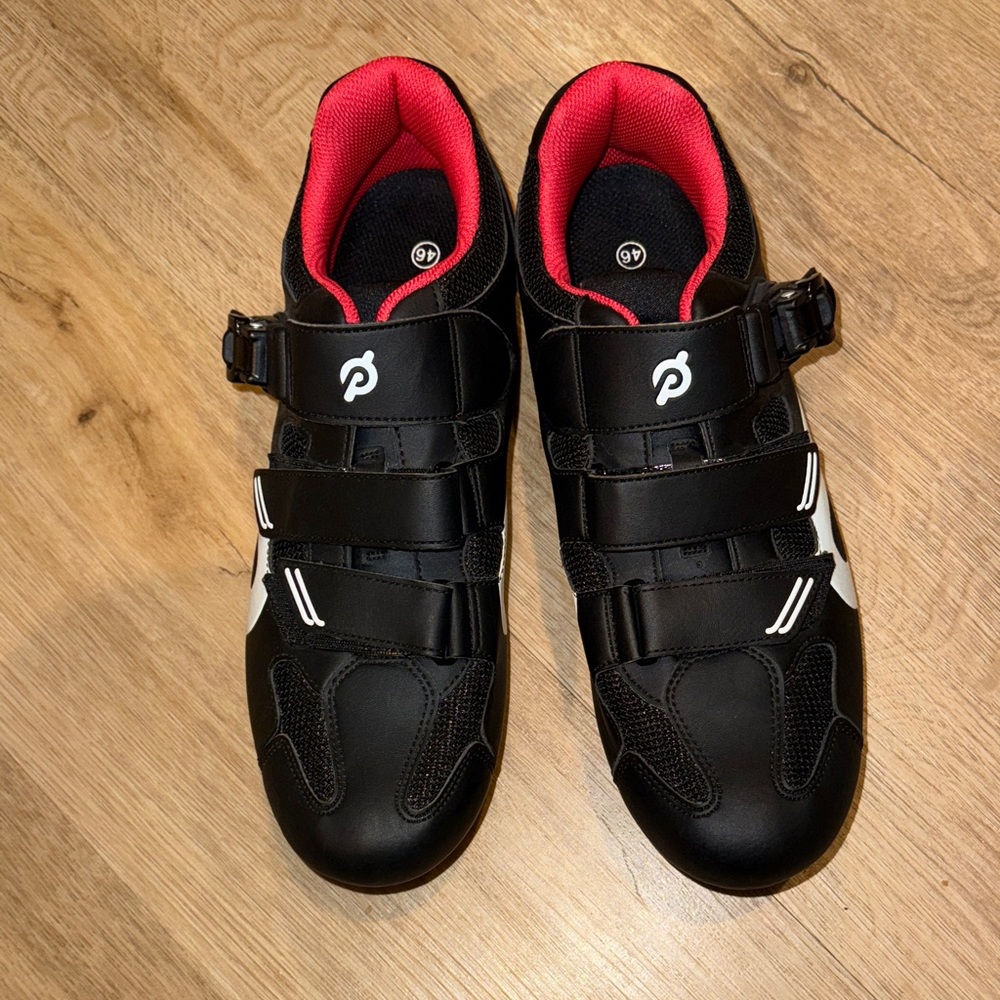 Peloton Black and White Cycling Shoes